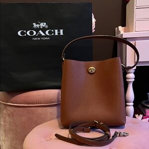 Coach Charlie Bucket 19 Bag in Saddle
